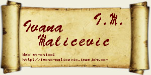 Ivana Maličević vizit kartica